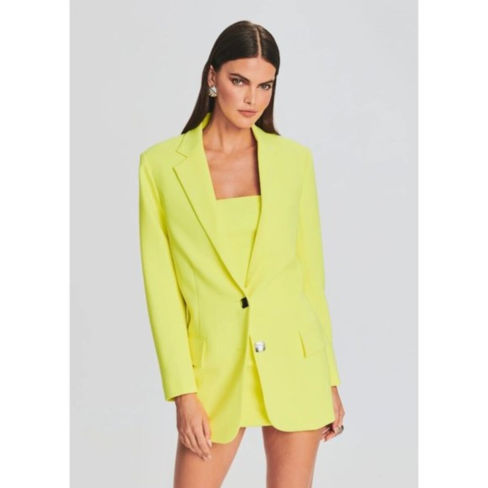 NWOT Retrofête NATAL neon yellow BLAZER size M